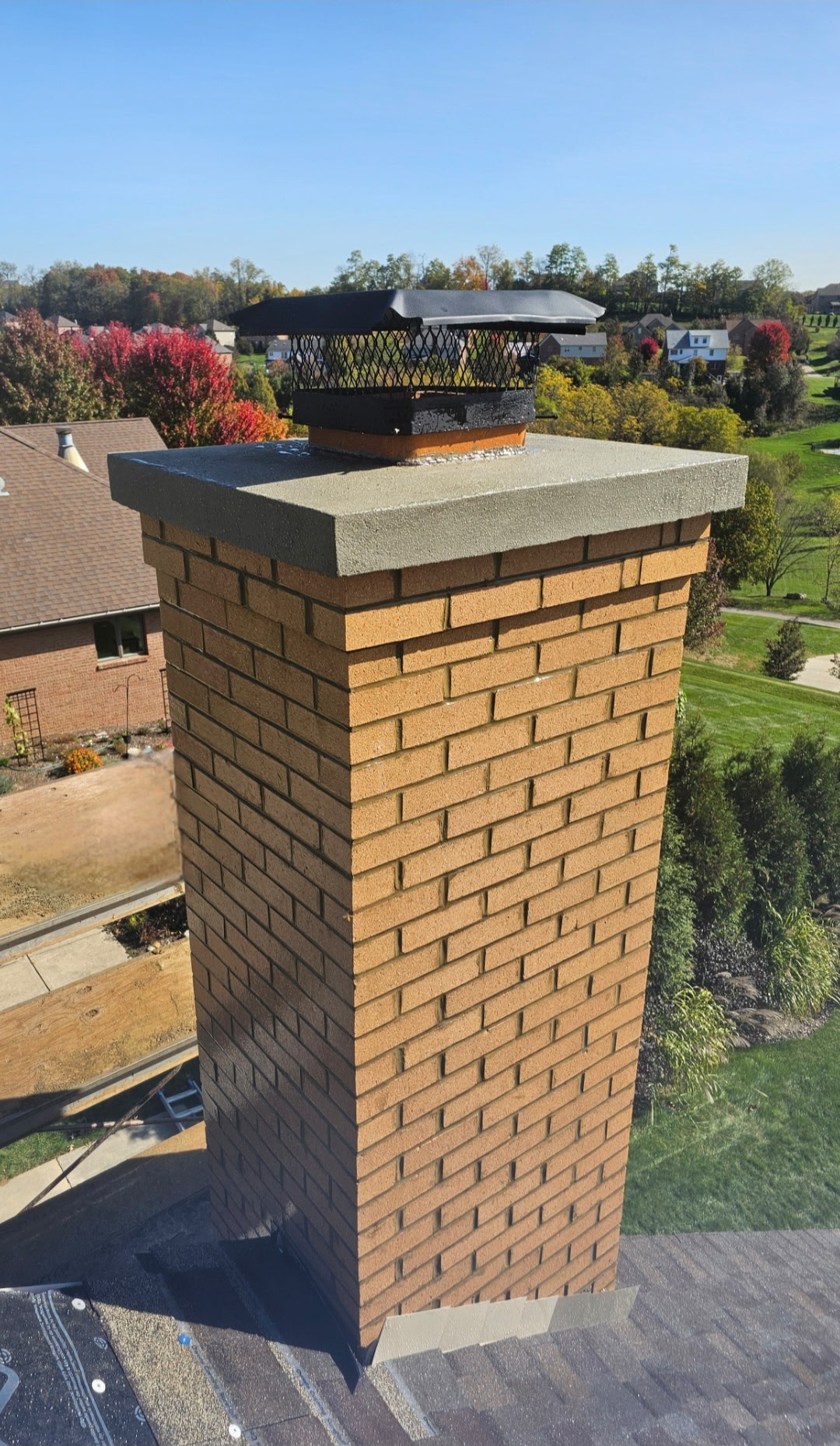 Chimney rebuild with new cap and crown