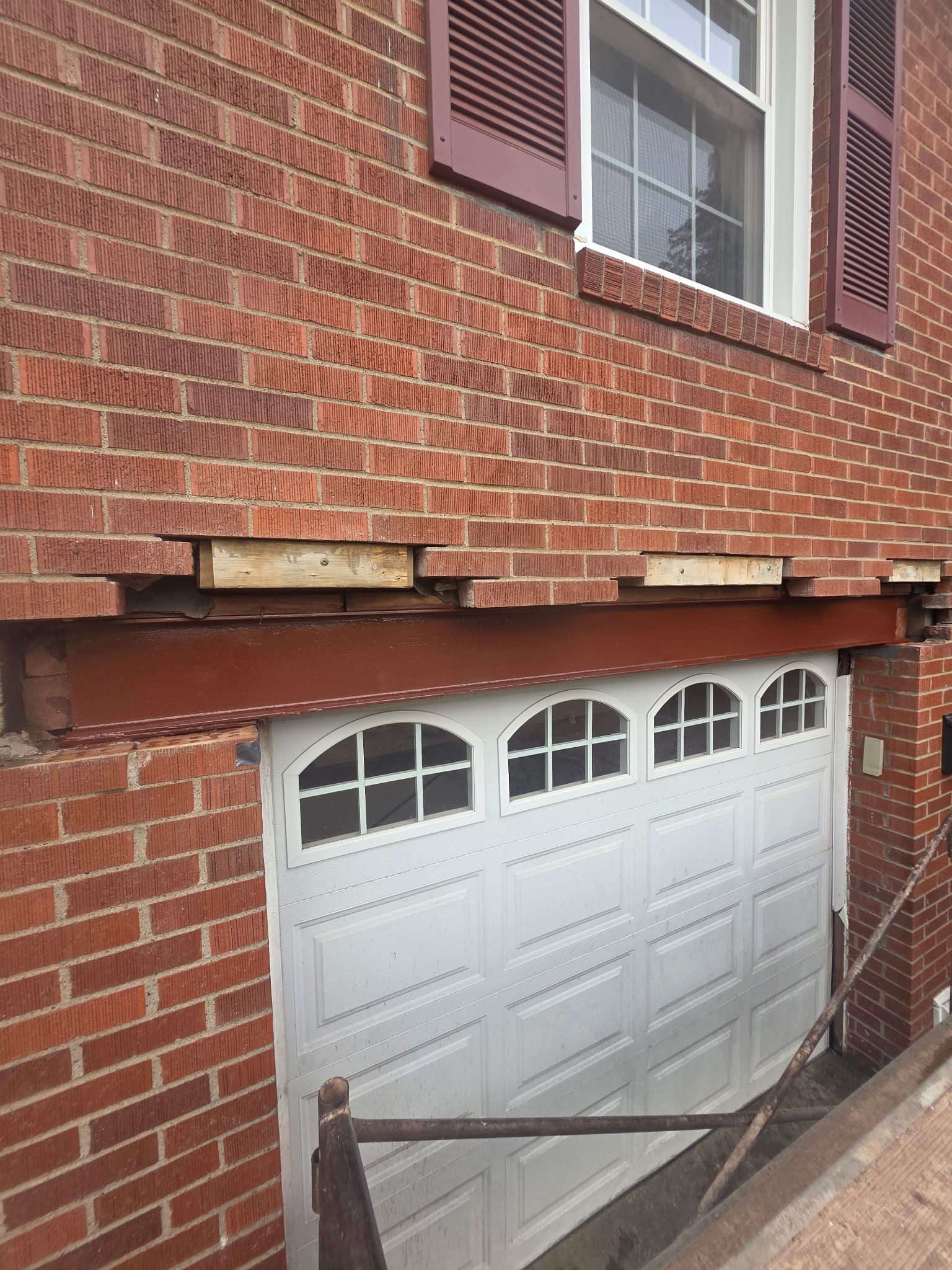Lintel and I-beam replacement above garage